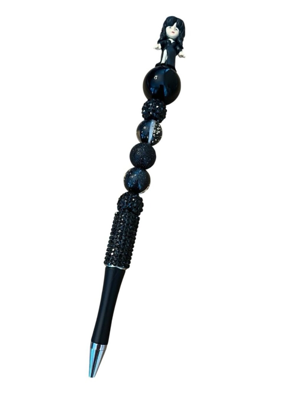Elvira Mistress of the Dark Doorables Custom Beaded Pen Handmade New - Picture 2 of 6